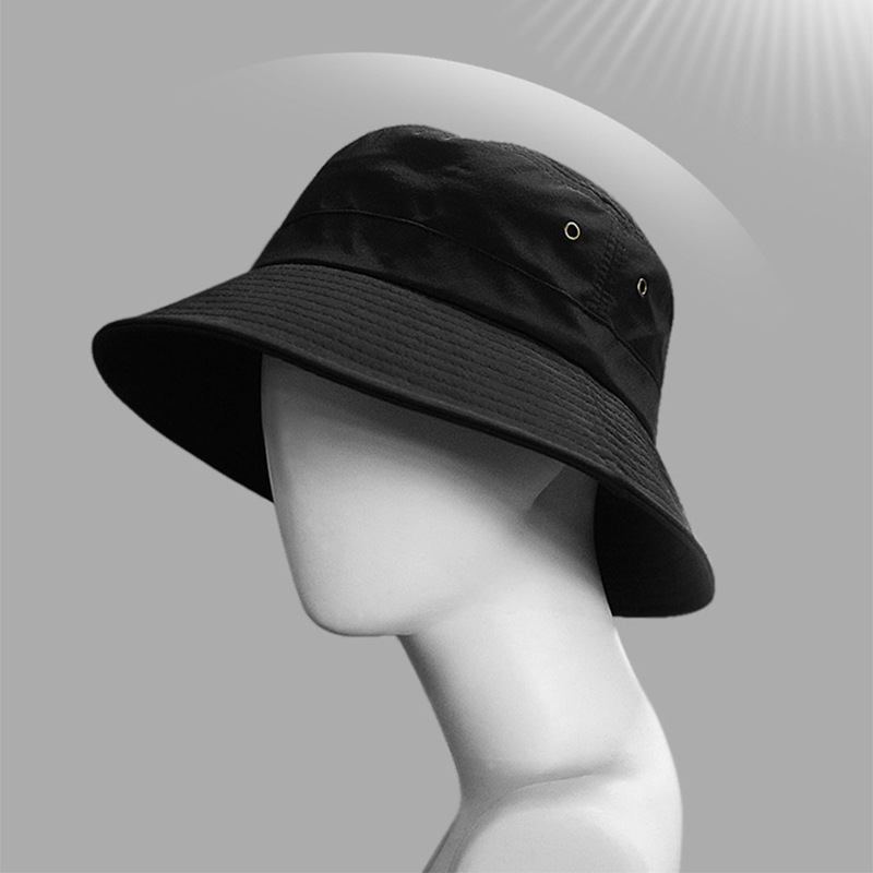 Wholesale large quick-drying fisherman hat men's large head circumference Large size hat men's large brim windproof rope bare sun hat