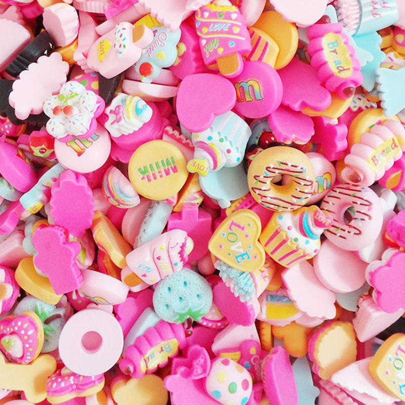 diy bag 500 a pack of simulation food play series resin accessories cream mobile phone shell slime diy material