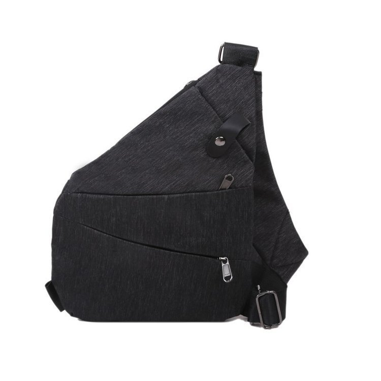 Digital Storage Gun Bag Men's Canvas Chest Bag Crossbody Sports Waist Bag Multi-Functional Personal Shoulder Anti-theft Bag
