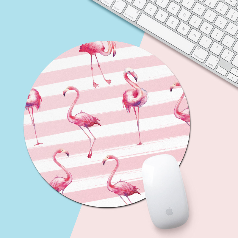 Round Rubber Mouse Pad Small Wrist Hand Edge Lock Laptop Keyboard Office Game Thickened Dirty Resistant