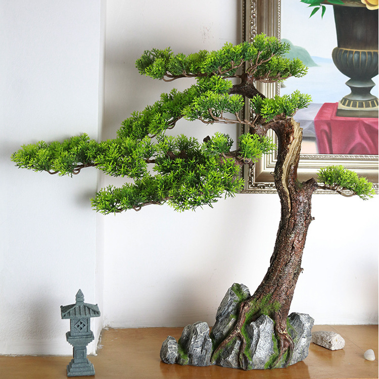 梅の花の崖の柏の赤い楓の木の中で小型の偽の木の卸売りの禅意の家の店舗の微景観の偽の植物の装飾をシミュレーションします。|undefined