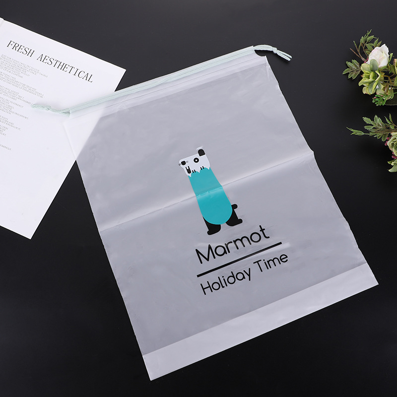 Travel shoes storage bag drawstring drawstring drawstring bag dustproof shoe bag cartoon bear packaging bag in stock waterproof clothing bag