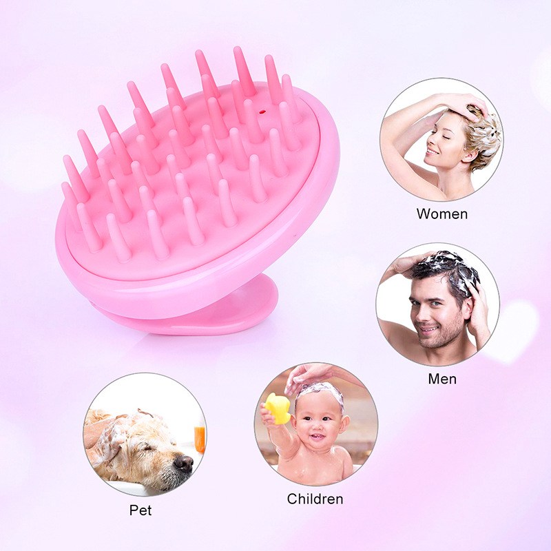 Color shampoo brush dense tooth comb soft and comfortable scalp massage cleaning multifunctional massage comb wet and dry dual use in stock