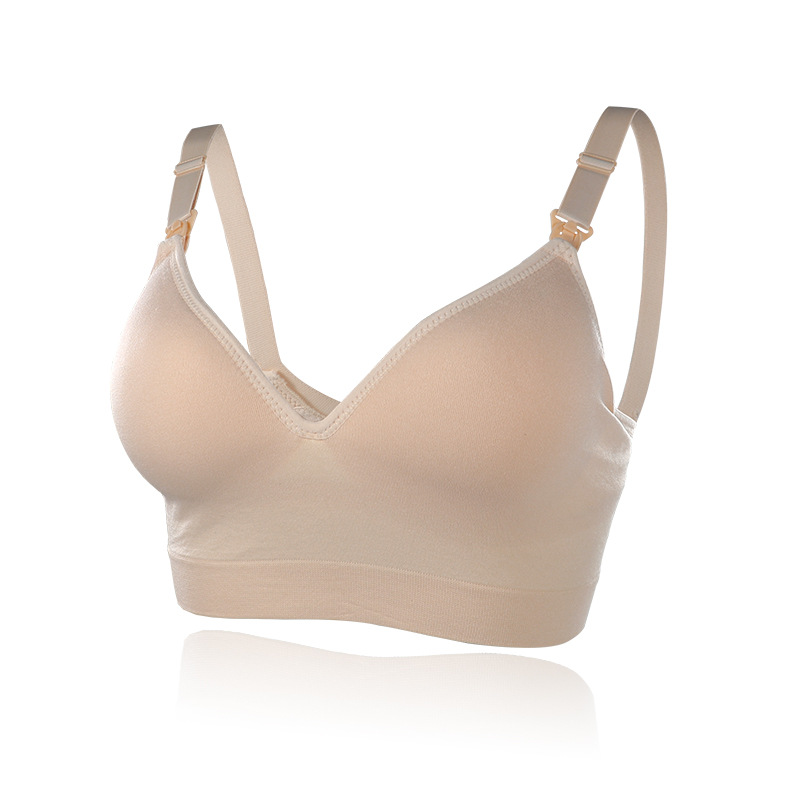Pregnant Women's No Steel Ring Front Opening Buckle Nursing Bra_voghion.com