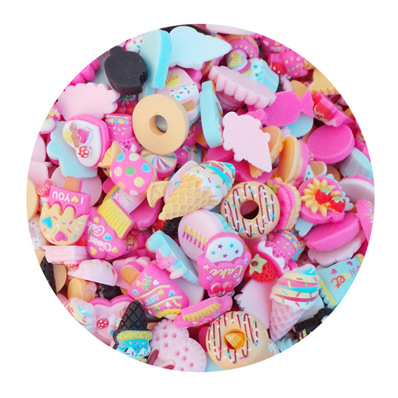 diy bag 500 a pack of simulation food play series resin accessories cream mobile phone shell slime diy material