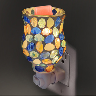 Household Wall-mounted Jack Glass Mosaic Creative Aromatherapy Night Light Aromatherapy Oil Lamp Bedside Lamp Wax Melted Lamp