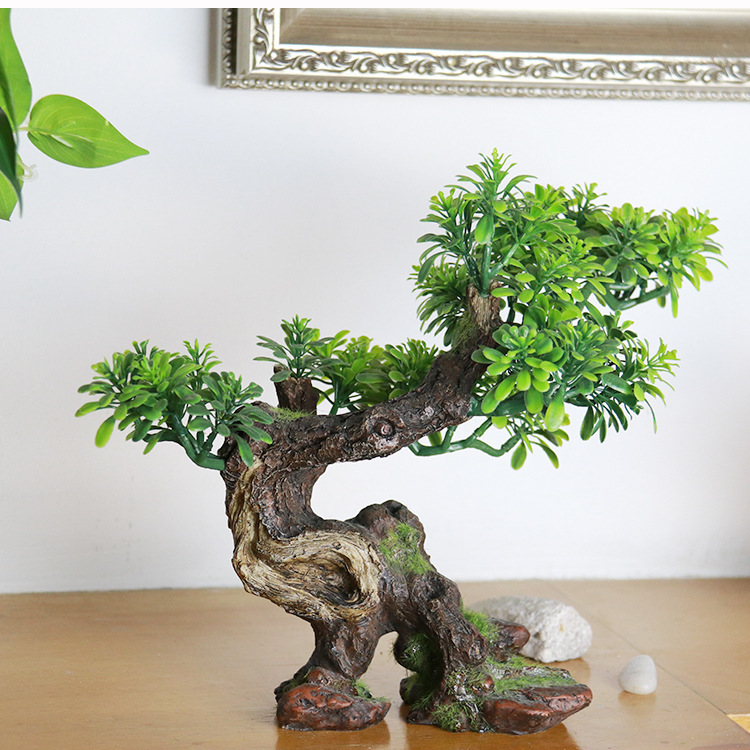 梅の花の崖の柏の赤い楓の木の中で小型の偽の木の卸売りの禅意の家の店舗の微景観の偽の植物の装飾をシミュレーションします。|undefined