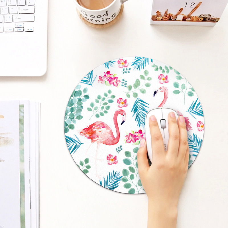 Round Rubber Mouse Pad Small Wrist Hand Edge Lock Laptop Keyboard Office Game Thickened Dirty Resistant