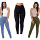 Imitation jeans ladies high waist leggings outside spring large size black pencil pants