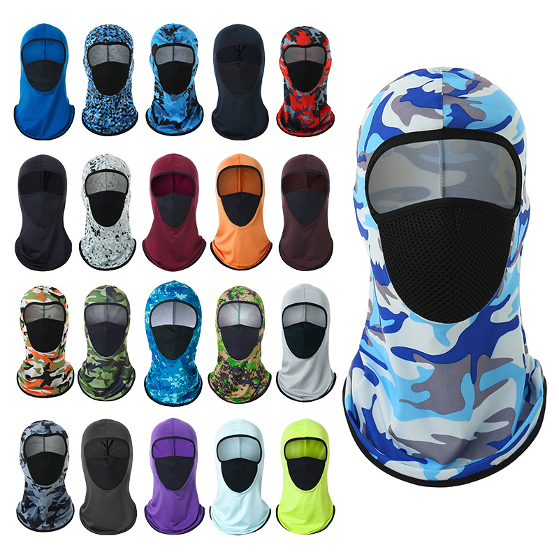 Cross-border Amazon one-piece pullover outdoor sports Ice Silk sunscreen breathable neck protection headgear scarf riding mask