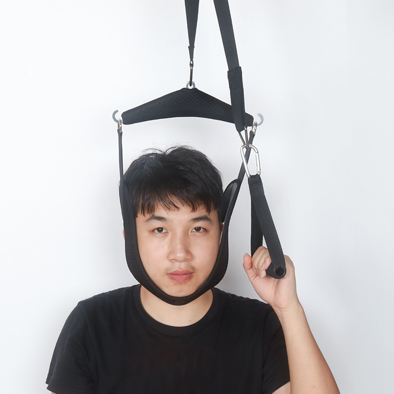 Cervical traction belt neck sling adult neck stretch fixed belt neck breathable fabric cervical drawstring
