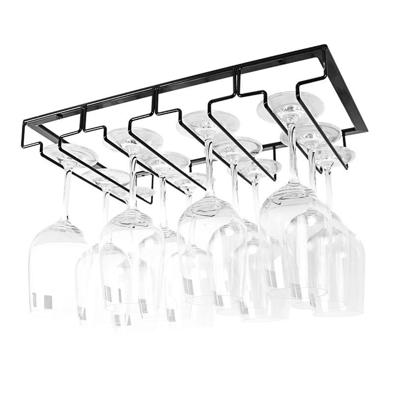 Red Wine Glass Rack Hanging Household Wine Cabinet Ornaments Goblet Rack European Style Wine Glass Rack Wrought Iron Inverted Wine Glass Rack
