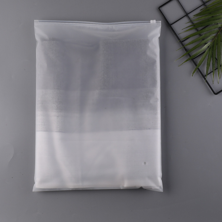 Special offer translucent frosted PEVA zipper bag underwear socks pillow down cotton-padded jacket plastic packaging self-sealing plastic bag