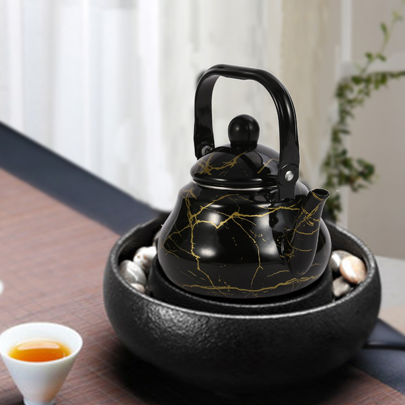 Spot marble pear-shaped pot enamel pot enamel kettle kettle household kettle a generation of hair