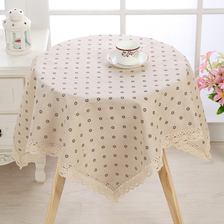 Factory wholesale cotton and linen cover cloth tablecloth tablecloth multi-purpose towel round tablecloth