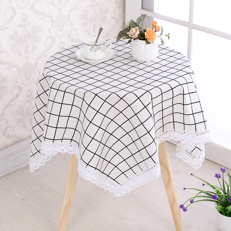 Factory wholesale cotton and linen cover cloth tablecloth tablecloth multi-purpose towel round tablecloth