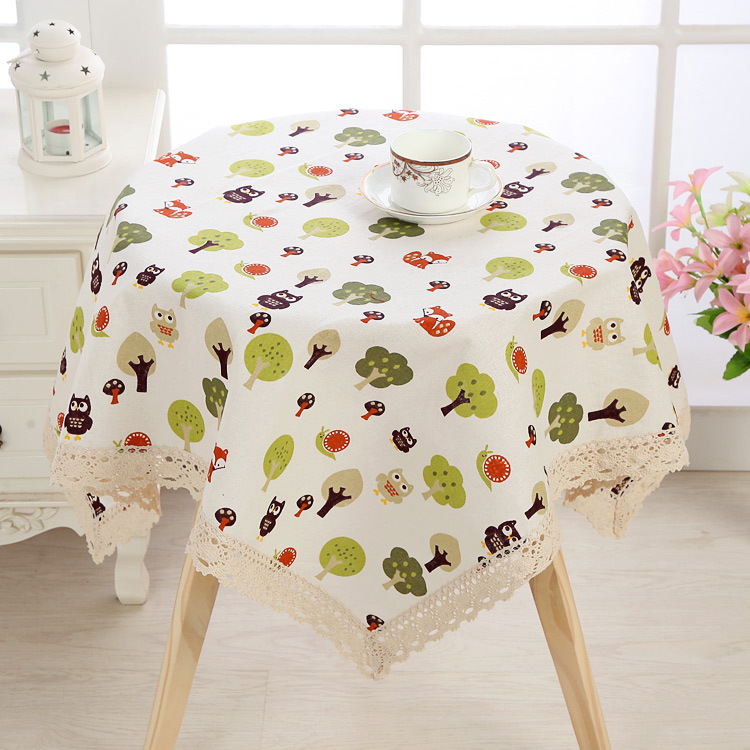 Factory wholesale cotton and linen cover cloth tablecloth tablecloth multi-purpose towel round tablecloth