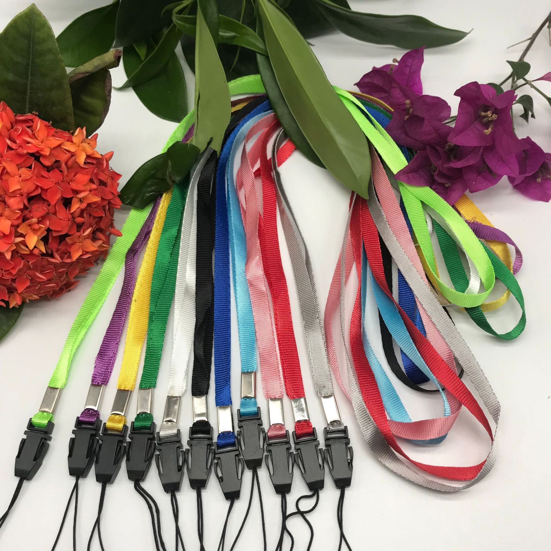Mobile phone lanyard manufacturer's work card lanyard piece 7cm nylon aircraft buckle polyester lanyard chest card oximeter lanyard