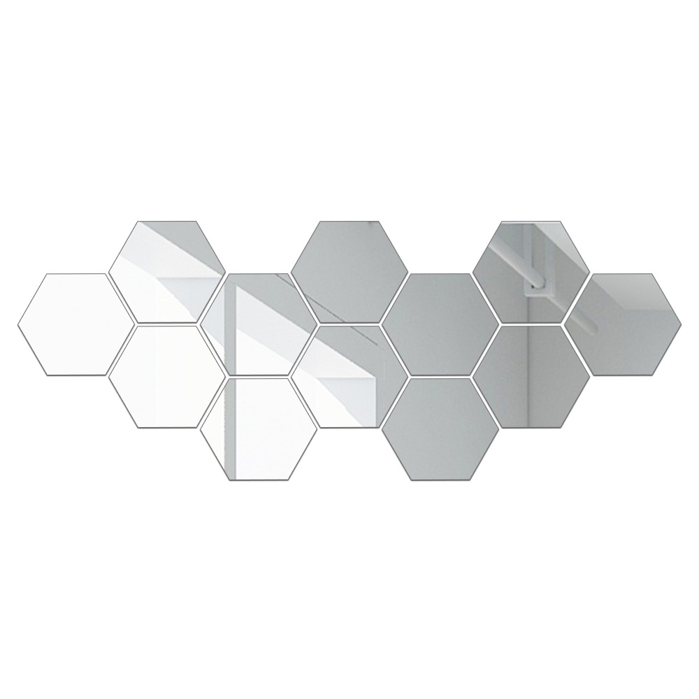 Hexagonal acrylic self-adhesive mirror wall sticker honeycomb hexagonal frame wall sticker hexagonal mirror sticker
