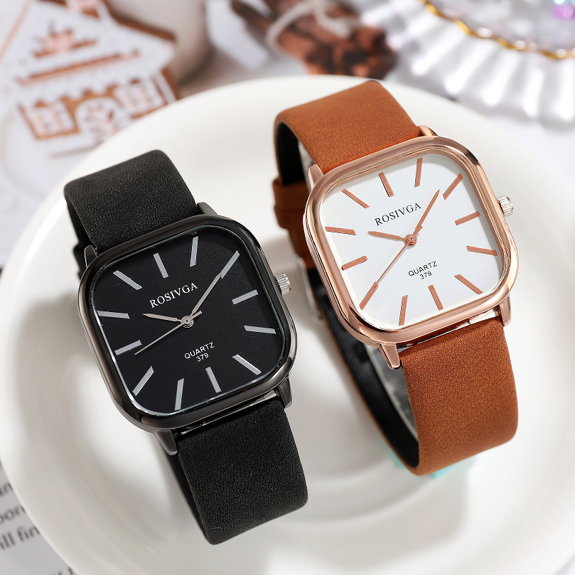 22 New Style Student Men's and Women's Watch Belt Korean Style Simple Temperament ins Style Simple Square Quartz Watch