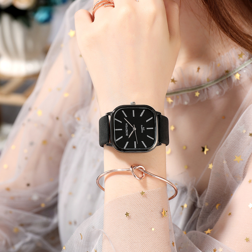 22 New Style Student Men's and Women's Watch Belt Korean Style Simple Temperament ins Style Simple Square Quartz Watch