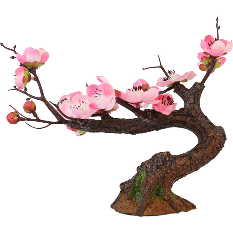 梅の花の崖の柏の赤い楓の木の中で小型の偽の木の卸売りの禅意の家の店舗の微景観の偽の植物の装飾をシミュレーションします。|undefined