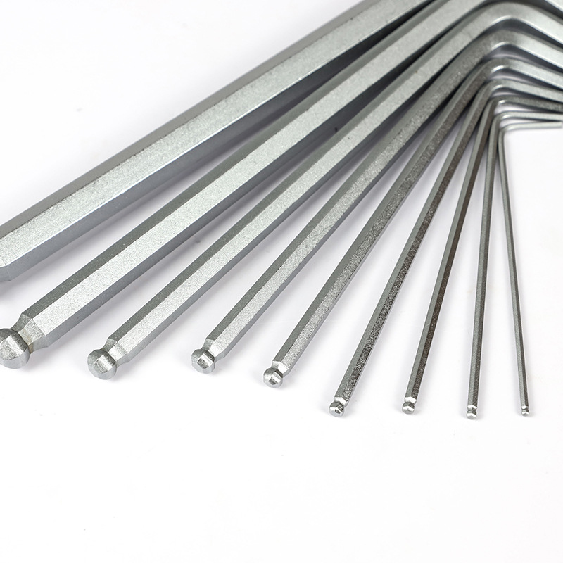 Flat head Allen wrench L-shaped ball head simple small wrench hardware tools single inner hexagonal wrench manufacturer 2mm