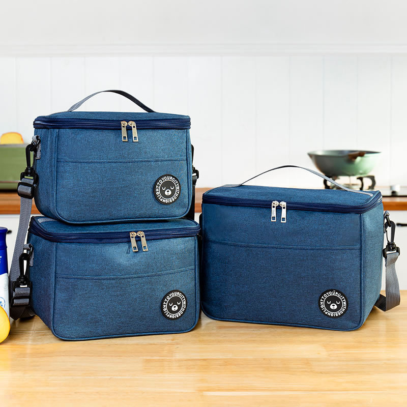 Lunch Box Handbag Square Insulation Bag Aluminum Foil Thickened Lunch Bag Large Capacity picnic bag for office workers and students with meals