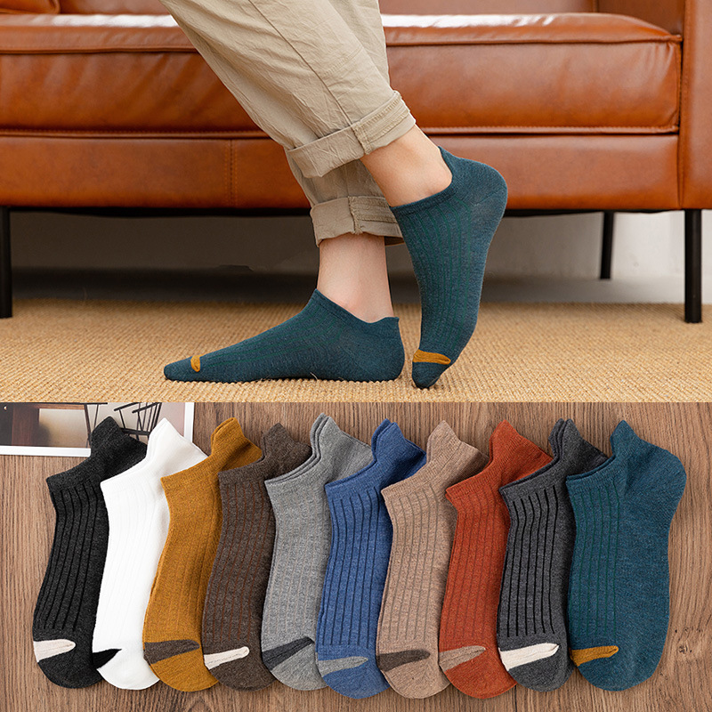 Socks Men's Boat Socks Summer Solid Color Short Season Low Shallow Mouth Men's Short Socks Stall Socks Wholesale