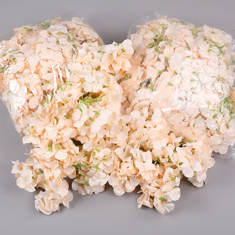 Hydrangea Fake Flower Simulation Flower Wedding Flower Stage Background Flower Wall Decoration Wedding Flower Floor Row Base Flower Head