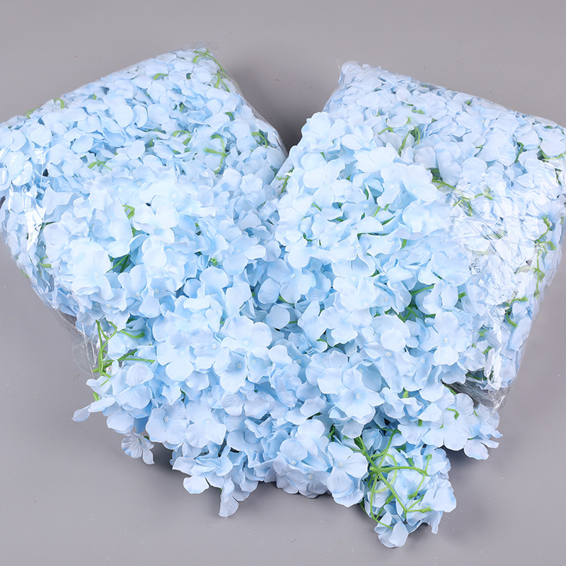 Hydrangea Fake Flower Simulation Flower Wedding Flower Stage Background Flower Wall Decoration Wedding Flower Floor Row Base Flower Head