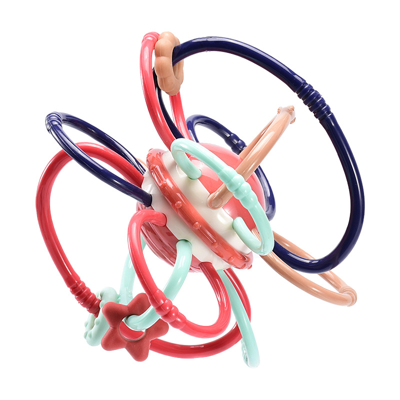 Baby's Teeth Gum Manhattan Ball Hand Scratch Ball Puzzle Baby's Rattle Soothing Toy Bite Yarth Stick for Boys and Girls