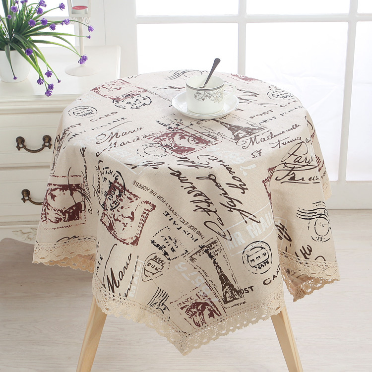 Factory wholesale cotton and linen cover cloth tablecloth tablecloth multi-purpose towel round tablecloth