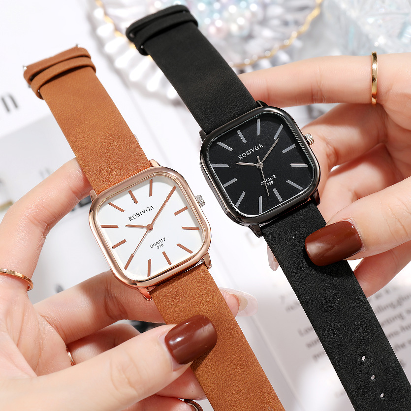 22 New Style Student Men's and Women's Watch Belt Korean Style Simple Temperament ins Style Simple Square Quartz Watch