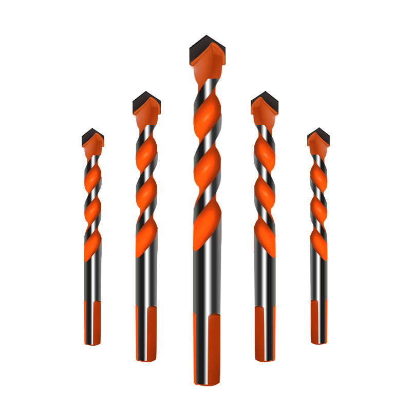 Overlord Drill Bit Multifunctional Alloy Orange Triangle Drill Bit Marble Glass Tile Ceramic Wall Hole Drill