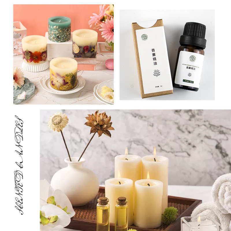 DIy aromatherapy essential oil candle special fragrance machine essential oil crystal stone incense oil home bedroom lavender plant
