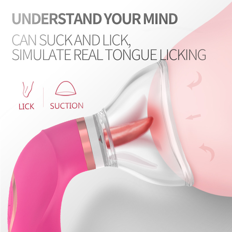 Elf female simulation soft tongue milk Yin massager sex supplies sucking tongue licking vibrator spot