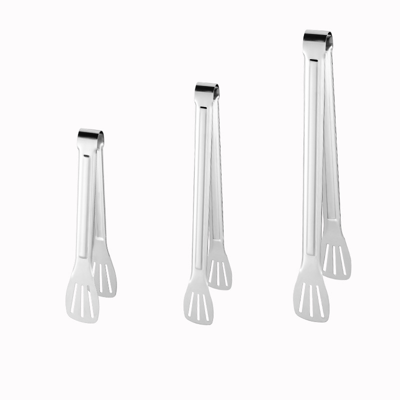 304 Stainless Steel Three-wire Clip Thickened Food Clip Barbecue Bread Clip Barbecue Fried Steak Steamed Bread Buffet Clip