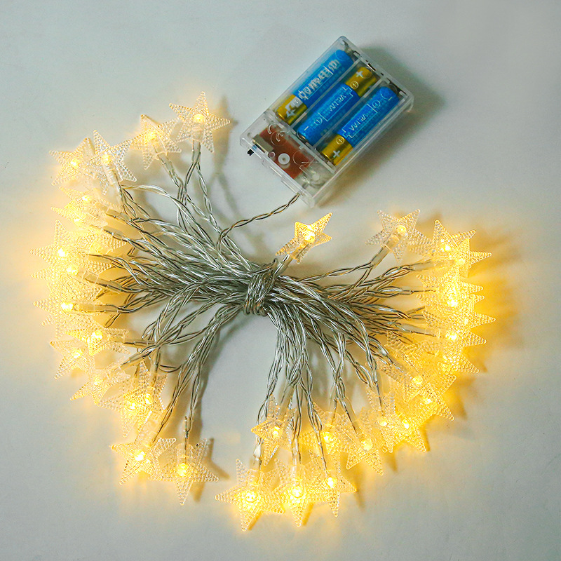[CE, ROHS certification] Star light string led Christmas light five-pointed star room decoration light USB color light string