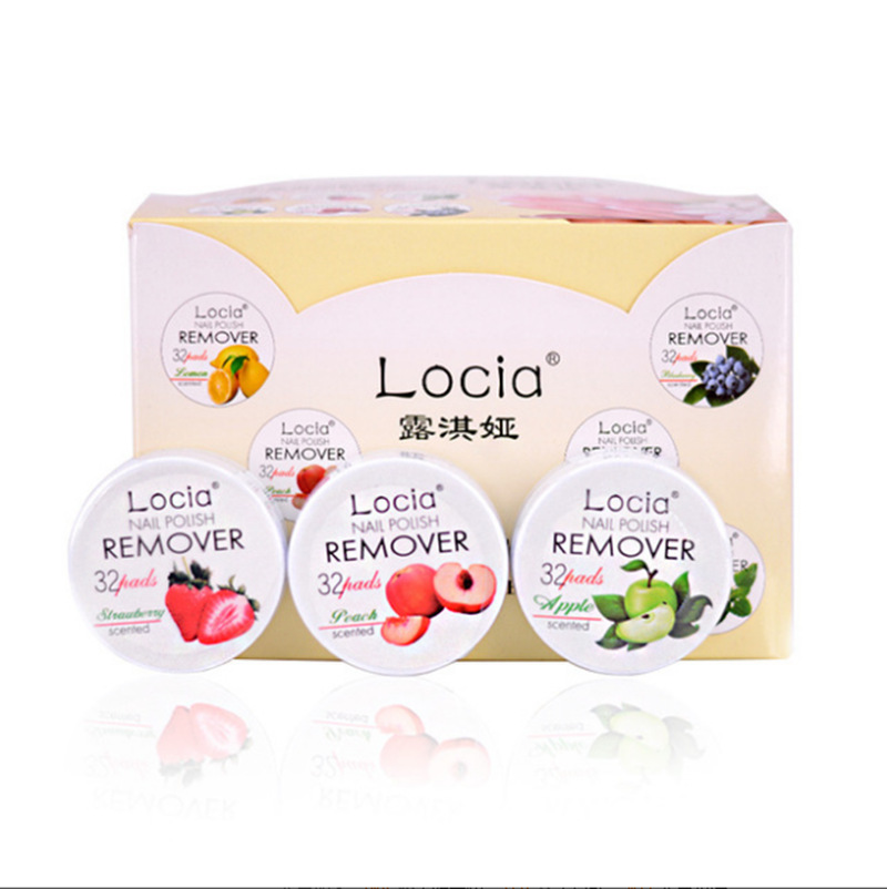 Nail towel Locia luqiya BK Nail Polish fruit flavor nail remover towel nail washing cotton 32 pieces makeup X-57