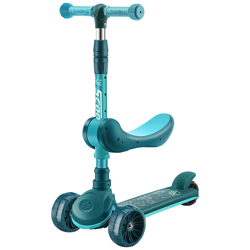 Children's scooter wholesale 2-12 years old children's car music three four wheel scooter scooter children