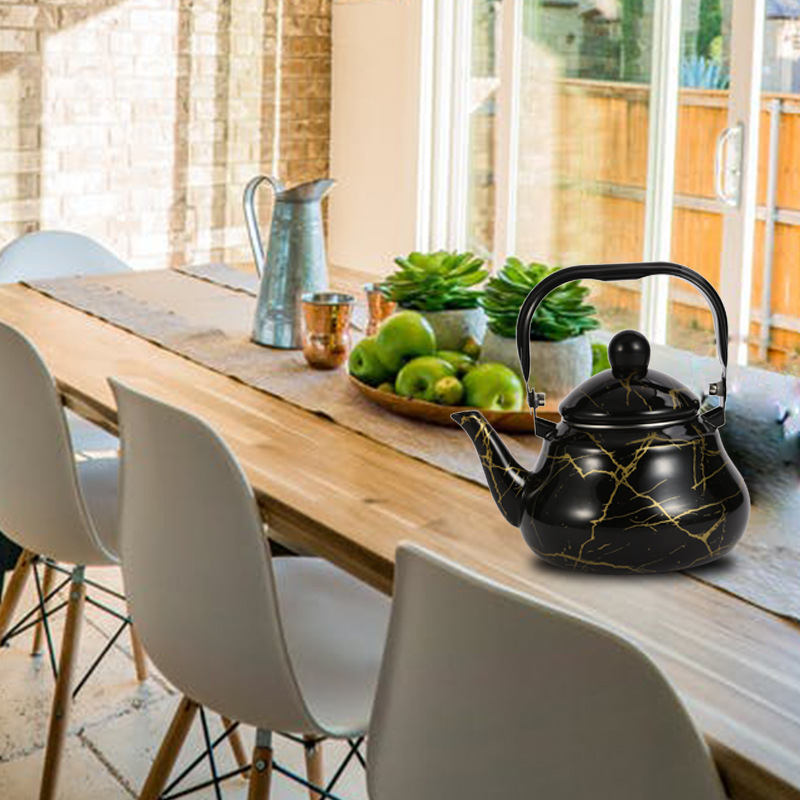 Spot marble pear-shaped pot enamel pot enamel kettle kettle household kettle a generation of hair