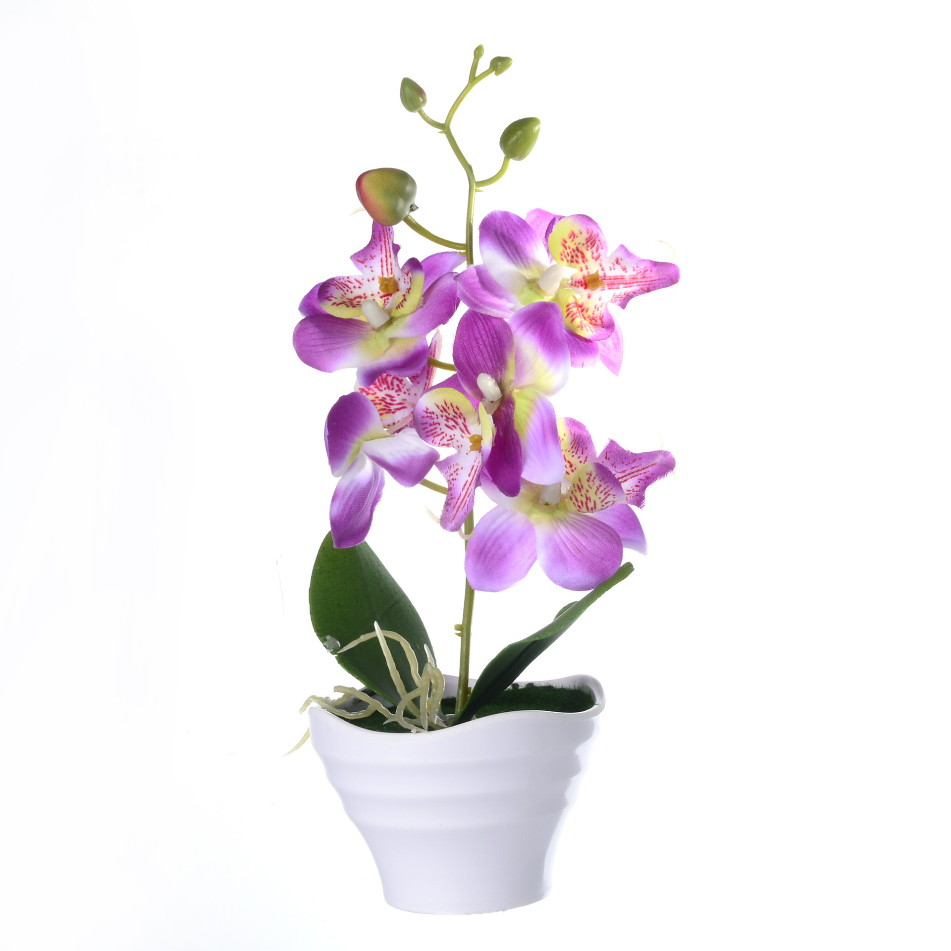 Fake Flower Five-headed Phalaenopsis Bonsai suit Simulation Flower Factory Direct Supply Artificial Green Plant Creative Ornaments Simulation Potted Plant