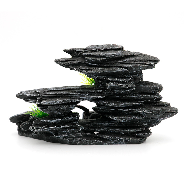 Fish tank rockery landscape fish tank package decoration aquarium simulation decoration fish hiding House Water Grass Stone Mountain
