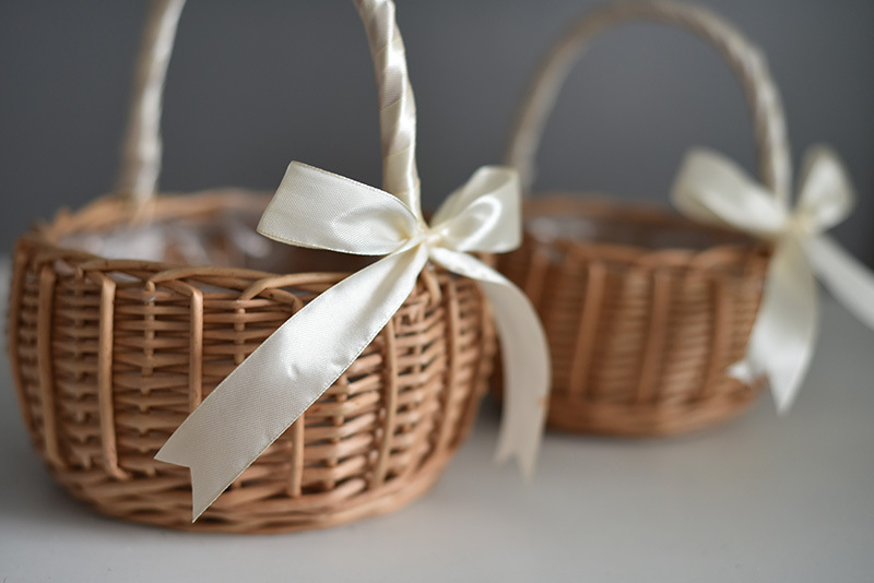 Woven Flower Basket Portable Flower Boy Handmade Natural Flower Basket Bamboo Woven Decorative Woven Flower Basket Trade Rattan Woven Storage Basket