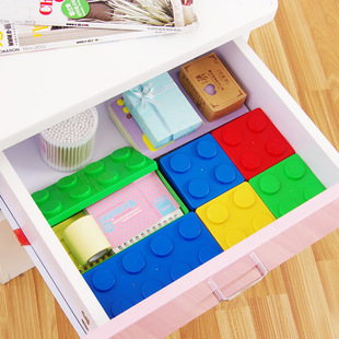 Stackable Building Block Storage Box Desktop Plastic Storage Box Learning Stationery Sorting Home Building Block Storage Box