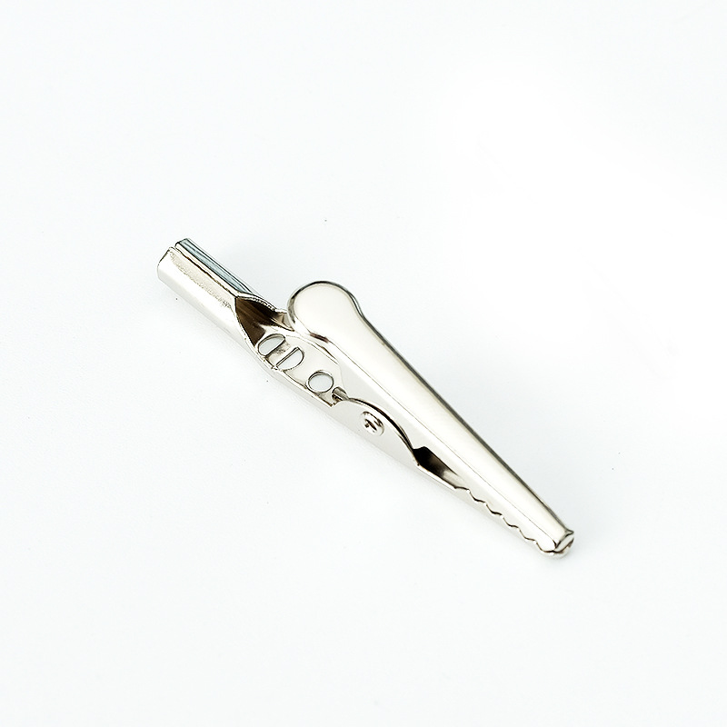 Factory Direct electroplating battery clip metal long tail test clip 45 banana jack single handle crocodile clip