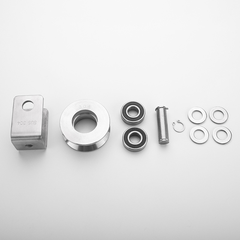 Stainless steel 304/201 track wheel U tripod pulley mobile door hanging wheel U type V type H type groove caster angle wheel