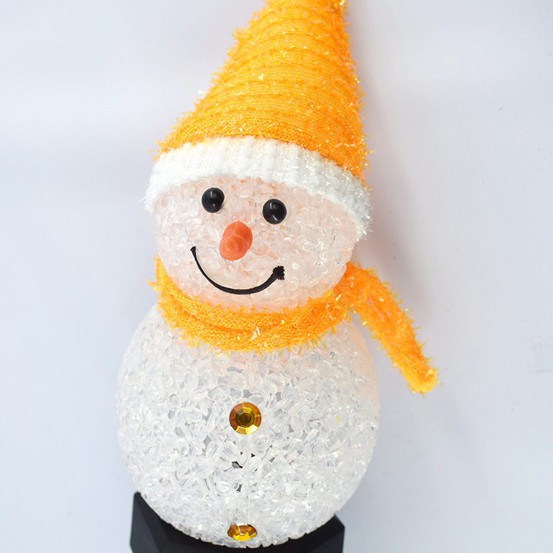 New Christmas solar lawn lamp EVA rice snowman LED garden garden landscape floor lighting