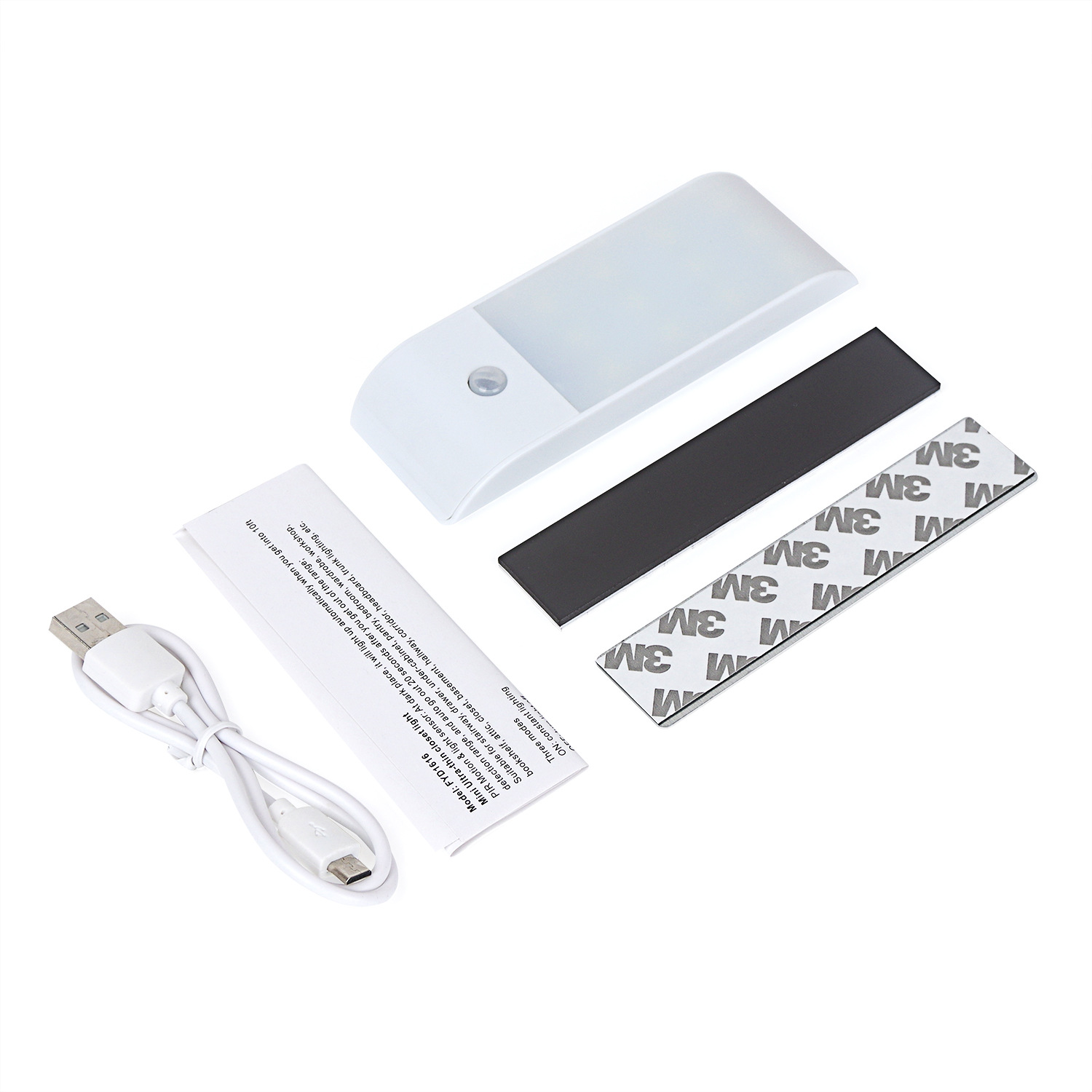 Amazon hot sale night light new strange 12LED Smart USB rechargeable wardrobe cabinet induction light